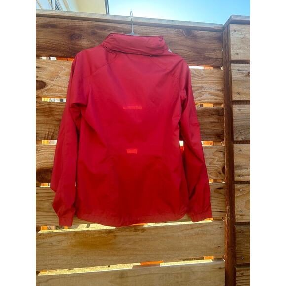 REI‎ Women's Windbreaker, Earthy Red, Stowaway Hood, Cinch Waist, XS - Picture 2 of 5
